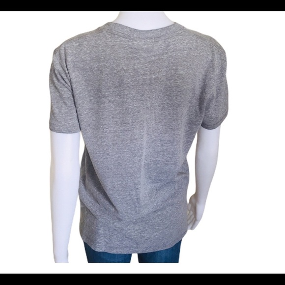 ABERCROMBIE & FITCH Stand Strong Graphic Print Tee With Cap Sleeves Grey Small - Picture 5 of 14